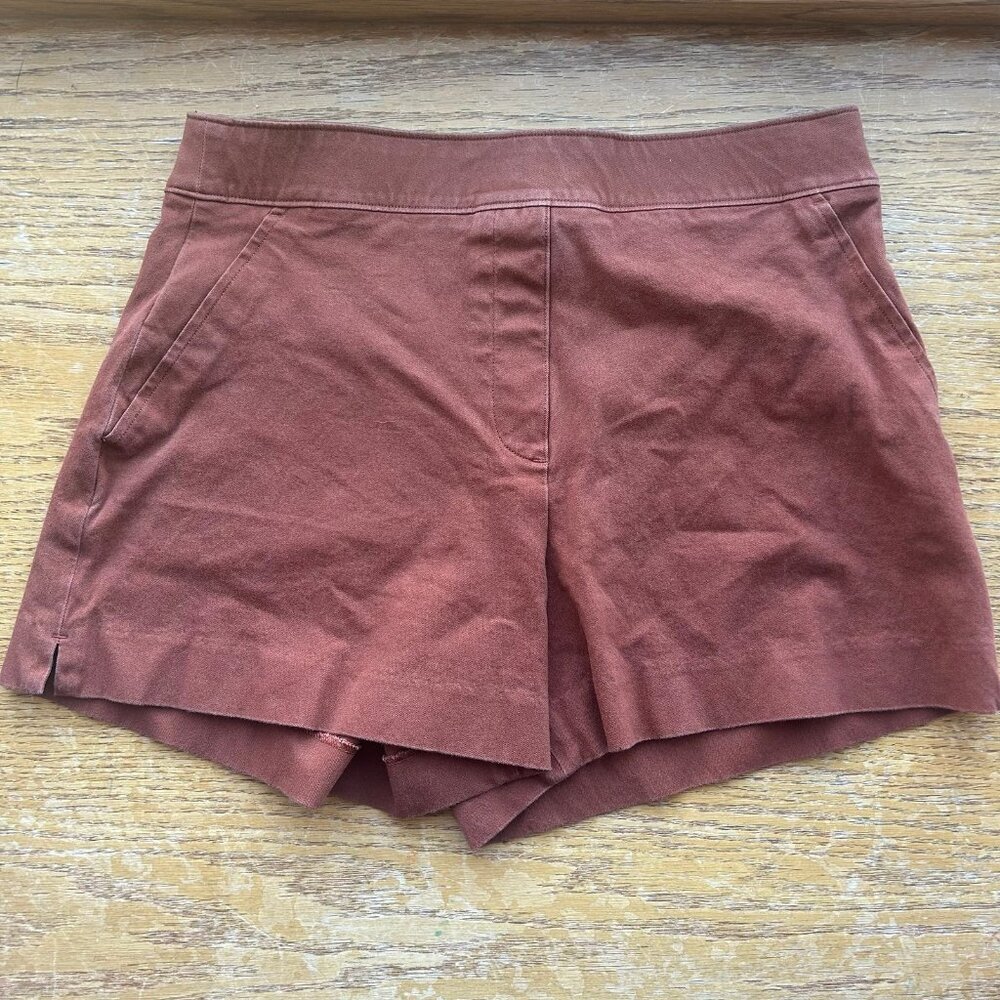 Spanx Relaxed Fit Pull OnStretch Twill 3” Cinnamon Sz S Everyday Summer Vacation